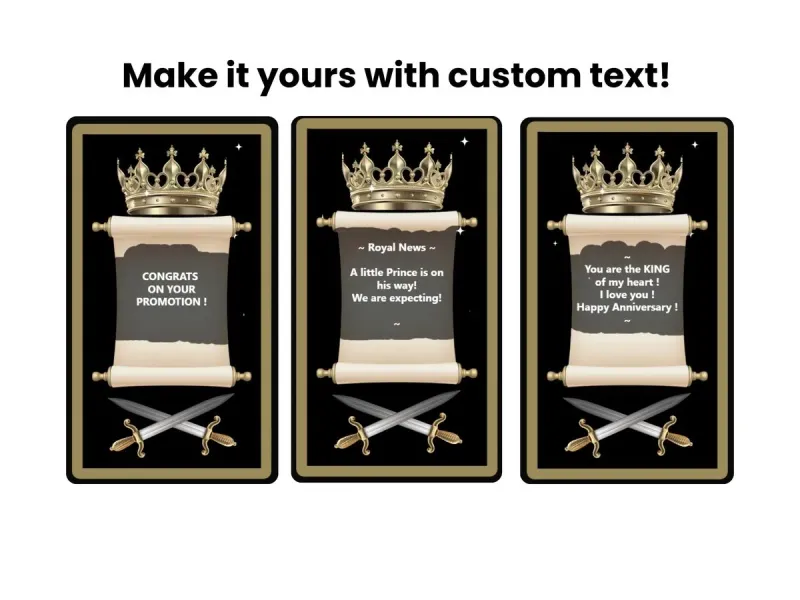 King Scroll Scratch Card Digital, Congrats Reveal Card, Royal Praise Surprise — view 2