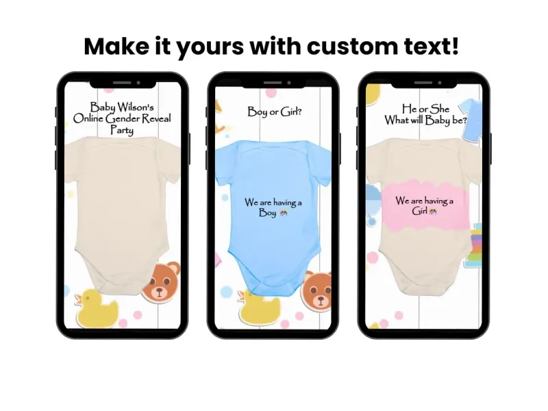 Girl | Pregnancy Announcement Digital Scratch Card, Onesie Reveal — view 2