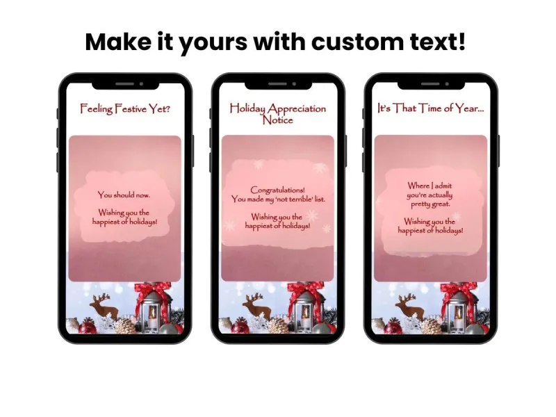 Cozy Holiday Scratch Card Digital, Heartfelt Winter Message, Festive Greeting — view 2