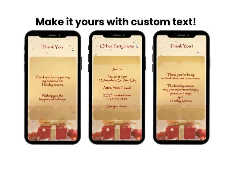 Present Reveal Scratch Card Digital, Holiday Surprise Message, Festive Gift Card — view 2