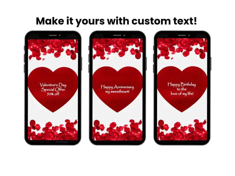 Rose Petal Love Scratch Card, Red Heart Reveal — view 2