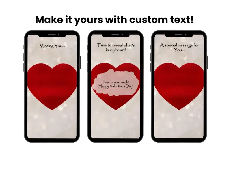 Sweet Romantic Scratch Card, Love Message Reveal Digital Card — view 2