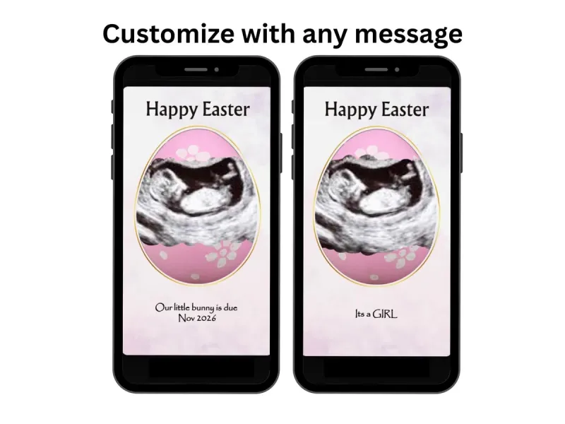 Easter Scratch Card, Digital Photo Easter Greeting, Custom Scratch Card with Music, Egg Surprise — view 2
