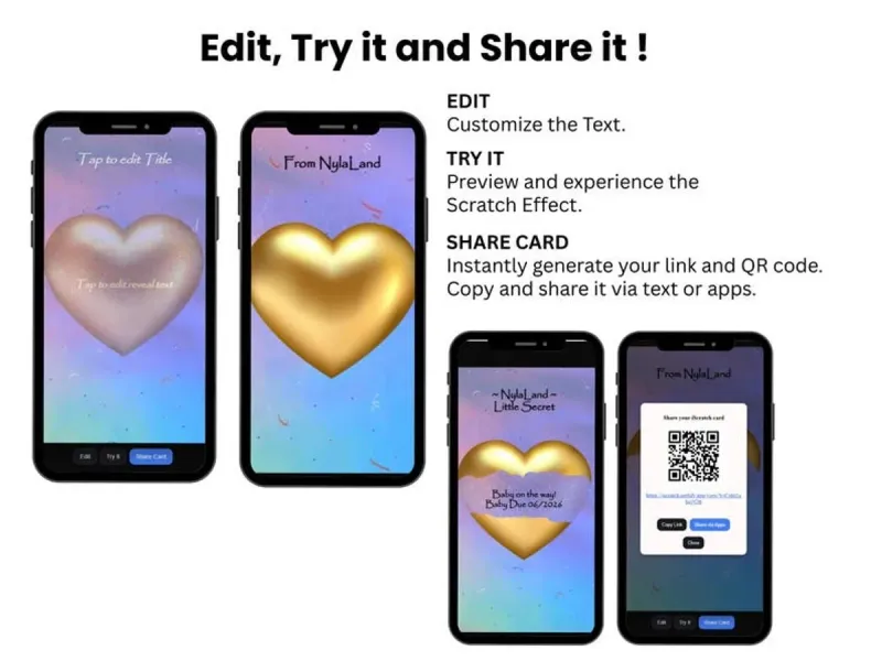 Pregnancy Announcement Scratch Off Digital, We Are Expecting