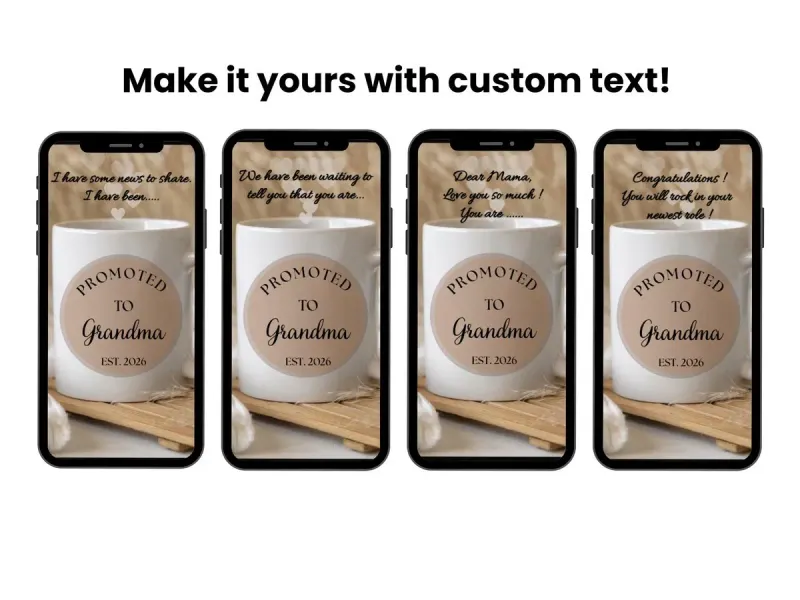 Promoted to Grandma Digital Scratch Card, Pregnancy Announcement Reveal, Tell Mom She’s Going to Be a Grandma — view 2