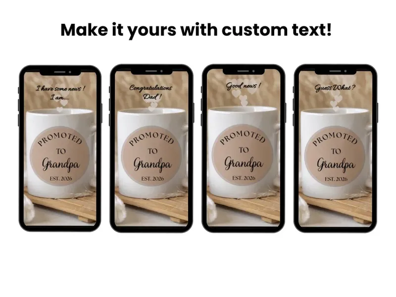 Promoted to Grandpa Digital Scratch Card, Pregnancy Announcement Reveal, Tell Dad He’s Going to Be a Grandpa — view 2