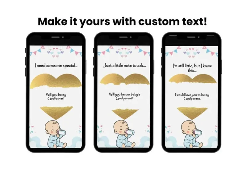 Godparent Proposal Digital Scratch Card, Will You Be My Godmother or Godfather, Proposal Scratch Off Card — view 2