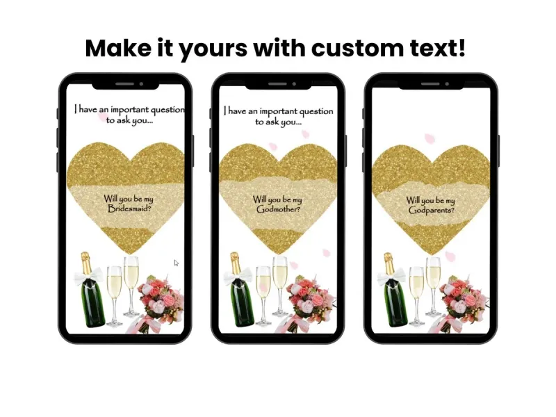 Important Question Scratch Card Digital, Special Role Proposal Reveal, Custom Message Card — view 2