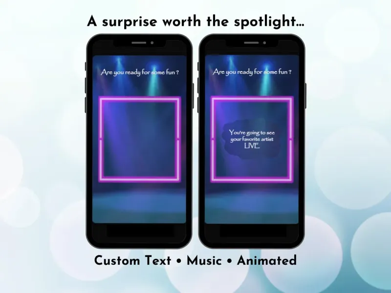 Party spotlight digital scratch card with dramatic stage spotlights design, hype celebration reveal for events